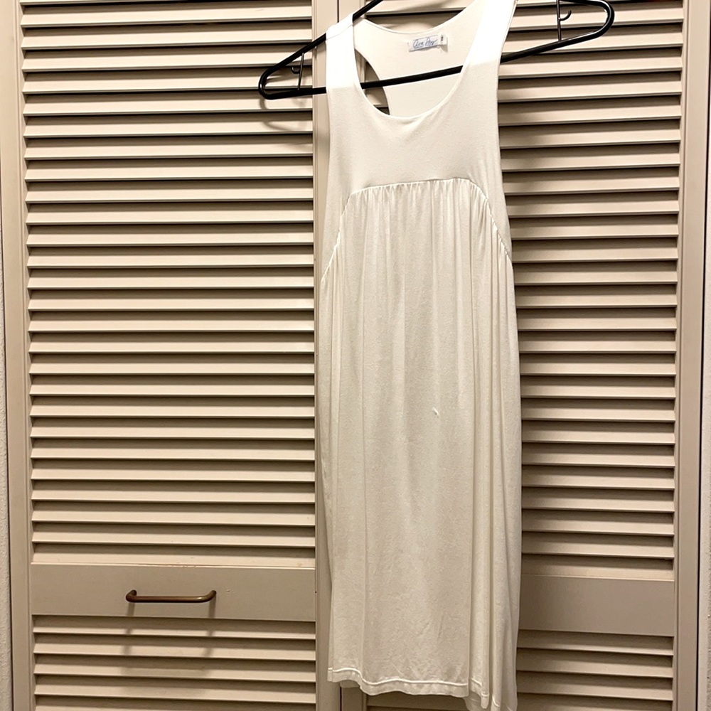 Ava Sky all white racerback tank style dress